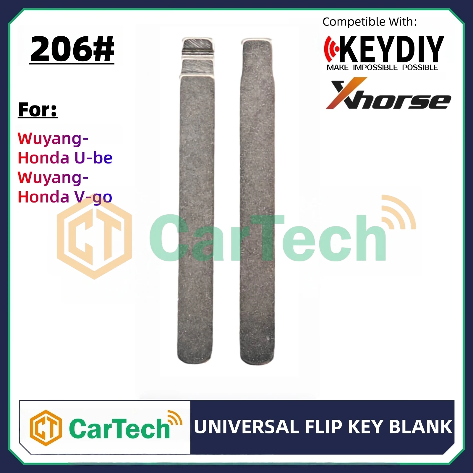 206# Uncut Flip Blank Key Blade for KEYDIY KD XHORSE VVDI Universal Remote Fit Wuyang-Honda Motorcycle Motorbike Scooter
206# Uncut Flip Blank Key Blade for KEYDIY KD XHORSE VVDI Universal Remote Fit Wuyang-Honda Motorcycle Motorbike Scooter