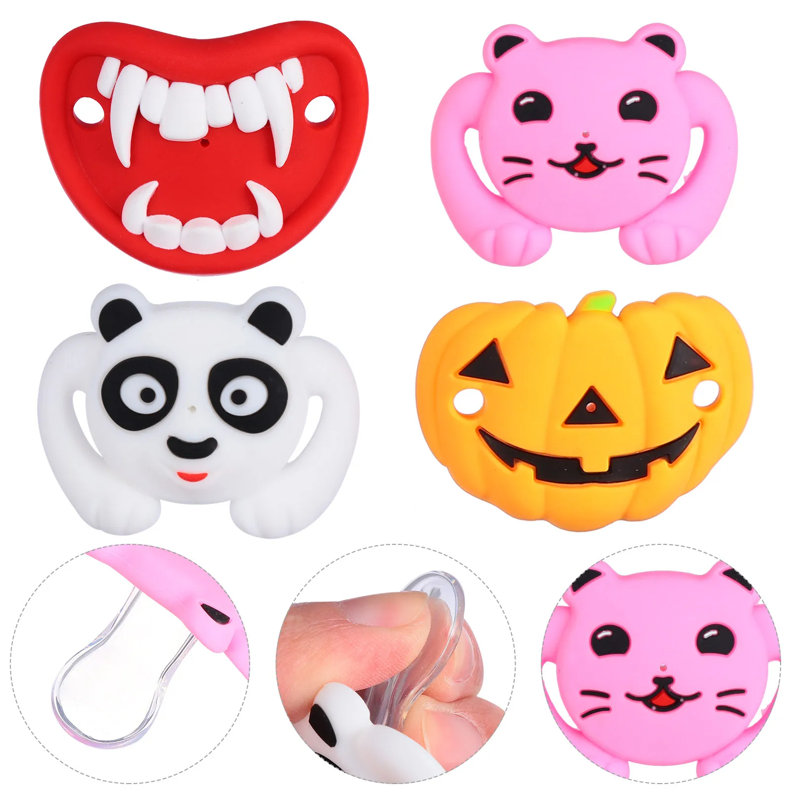 4Pcs Baby Pacifier Silicone Soother Infant Portable Funny Newborns Appease Molar Chewing Baby Funny Pacifier Newborns Soother
4Pcs Baby Pacifier Silicone Soother Infant Portable Funny Newborns Appease Molar Chewing Baby Funny Pacifier Newborns Soother