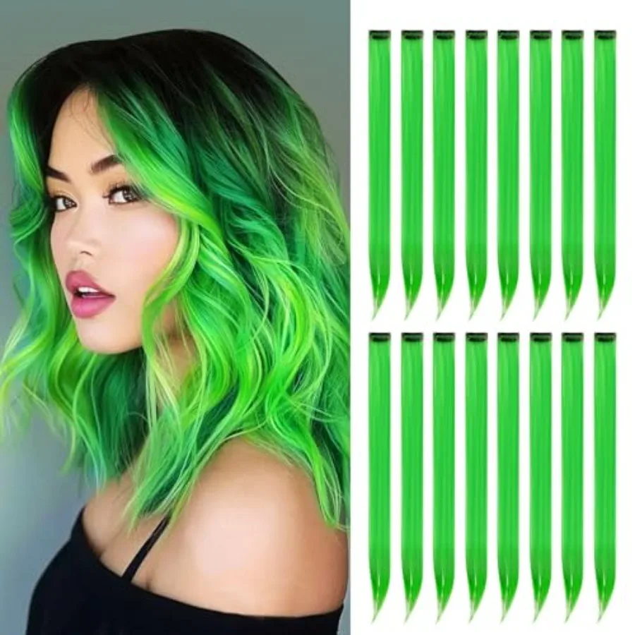 Hair Extensions for Fashion Parties, Synthetic Neon Clip-ins, 22 Inch, Vibrant Colors, Easy Application Reusable
Hair Extensions for Fashion Parties, Synthetic Neon Clip-ins, 22 Inch, Vibrant Colors, Easy Application Reusable