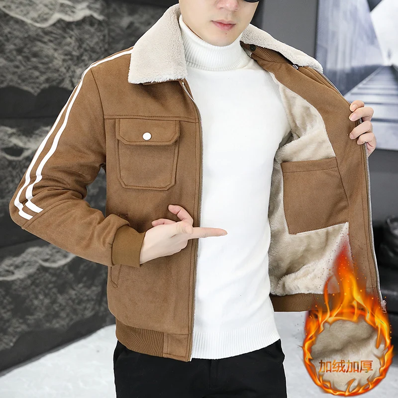 2023 Winter Suede Jacket for Men Plush and Thickened Casual Jackets Fashion Slim Fit Zipper Motorcycle Jacket Men Clothing
2023 Winter Suede Jacket for Men Plush and Thickened Casual Jackets Fashion Slim Fit Zipper Motorcycle Jacket Men Clothing