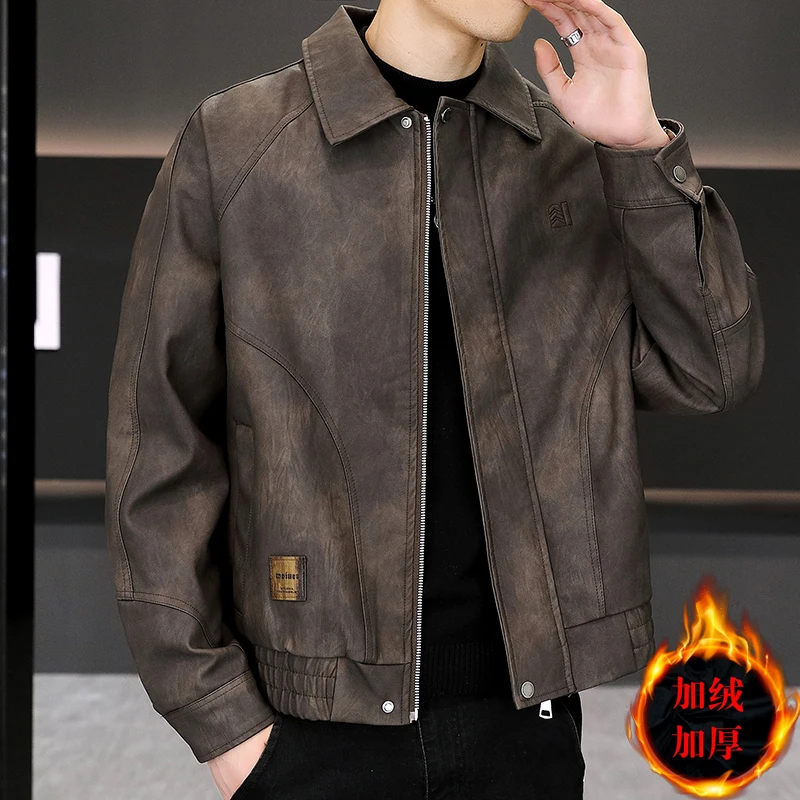 Winter Vintage Leather Jackets Men Fashion Thickened Warm Motorcycle Bike Jacket Streetwear Social PU Casual Coat Men Clothing
Winter Vintage Leather Jackets Men Fashion Thickened Warm Motorcycle Bike Jacket Streetwear Social PU Casual Coat Men Clothing
