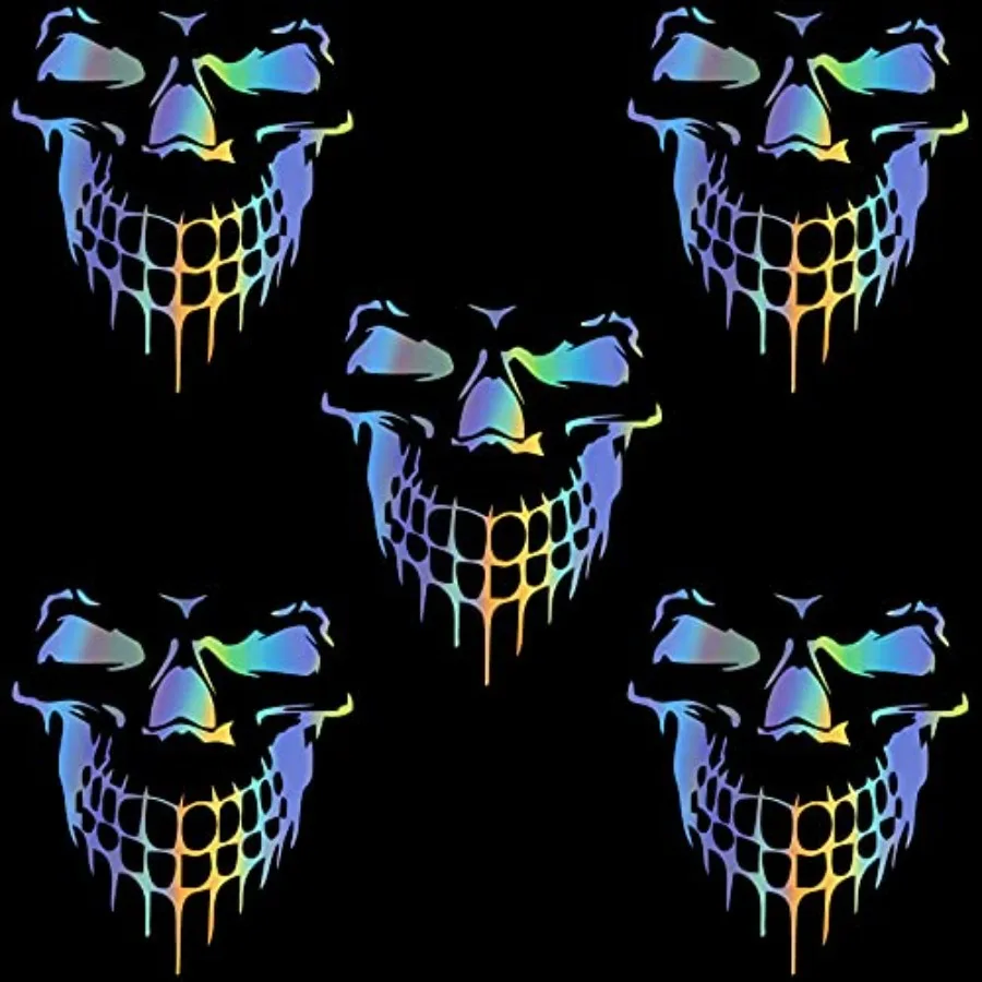 5Pcs 3D Laser Skull Car Stickers Decals, Reflective Multicolored Cartoon Waterproof Self-Adhesive Vinyl Auto Exterior Decoratio
5Pcs 3D Laser Skull Car Stickers Decals, Reflective Multicolored Cartoon Waterproof Self-Adhesive Vinyl Auto Exterior Decoratio