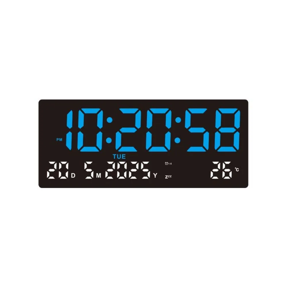 Large Digital Wall Clock 12/24H Time/Date/Week/Temp Display LED Alarm Clock Brightness Adjustable Snooze Electronic Table Clock
Large Digital Wall Clock 12/24H Time/Date/Week/Temp Display LED Alarm Clock Brightness Adjustable Snooze Electronic Table Clock