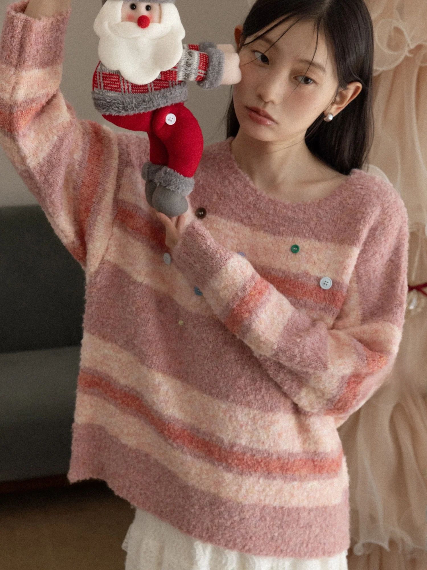 Loose Fit Knitted Sweater Women's Winter Casual Sle round Ne Stripe Patterned Pullover Soft Polyester Blend Comfortable
Loose Fit Knitted Sweater Women's Winter Casual Sle round Ne Stripe Patterned Pullover Soft Polyester Blend Comfortable