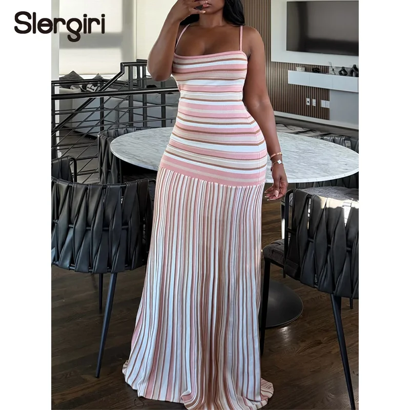 Slergiri Striped Vacation Slim Fit Cami Dress Women Fashion New 2026 Summer Elegant Backless Mermaid Hem Bodycon Long Dresses
Slergiri Striped Vacation Slim Fit Cami Dress Women Fashion New 2026 Summer Elegant Backless Mermaid Hem Bodycon Long Dresses