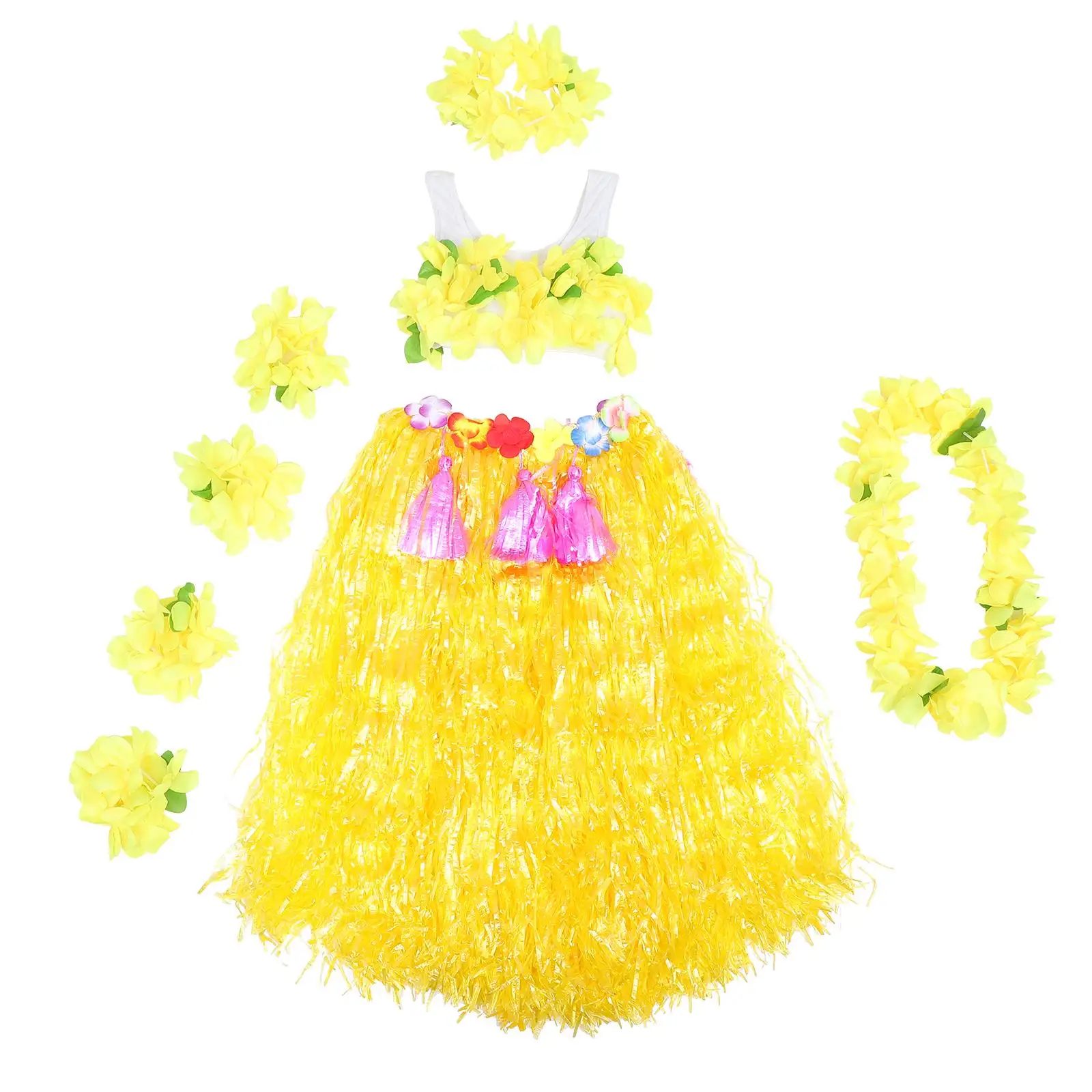 6 Pcs Dance Costume Funny Hawaiian Party Outfit Garland Outfits for Girls Hair Accessories Hawaiin Grass Skirts
6 Pcs Dance Costume Funny Hawaiian Party Outfit Garland Outfits for Girls Hair Accessories Hawaiin Grass Skirts