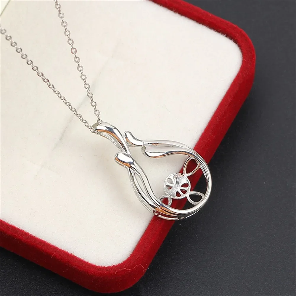 S925 Sterling Silver Pearl Pendant Setting, DIY Empty Bezel Cup Jewelry Supplies for Craft Making, Hollow Prong Pendant Findings
S925 Sterling Silver Pearl Pendant Setting, DIY Empty Bezel Cup Jewelry Supplies for Craft Making, Hollow Prong Pendant Findings