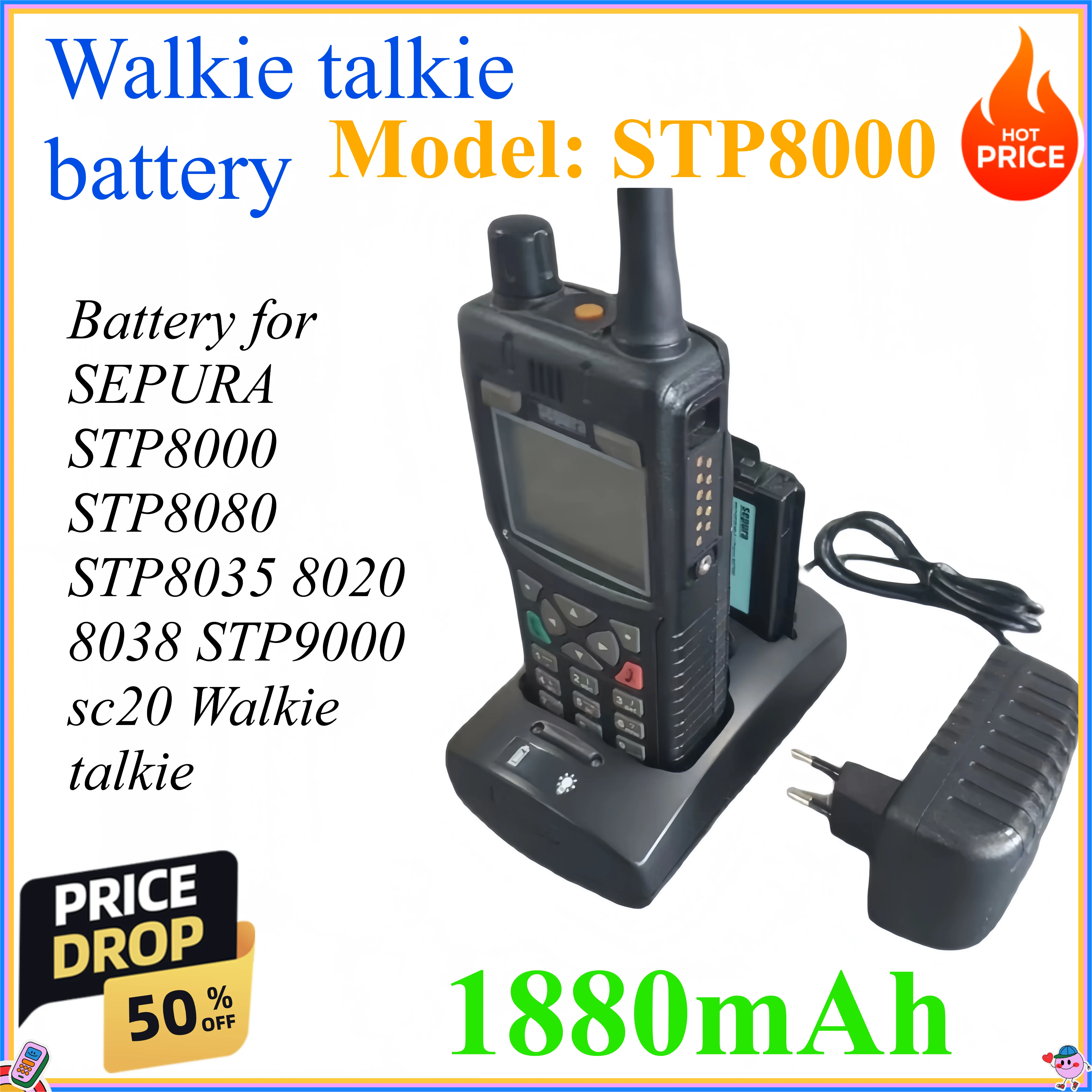 Battery for SEPURA STP8000 STP8080 STP8035 8020 8038 STP9000 sc20 Walkie talkie
Battery for SEPURA STP8000 STP8080 STP8035 8020 8038 STP9000 sc20 Walkie talkie