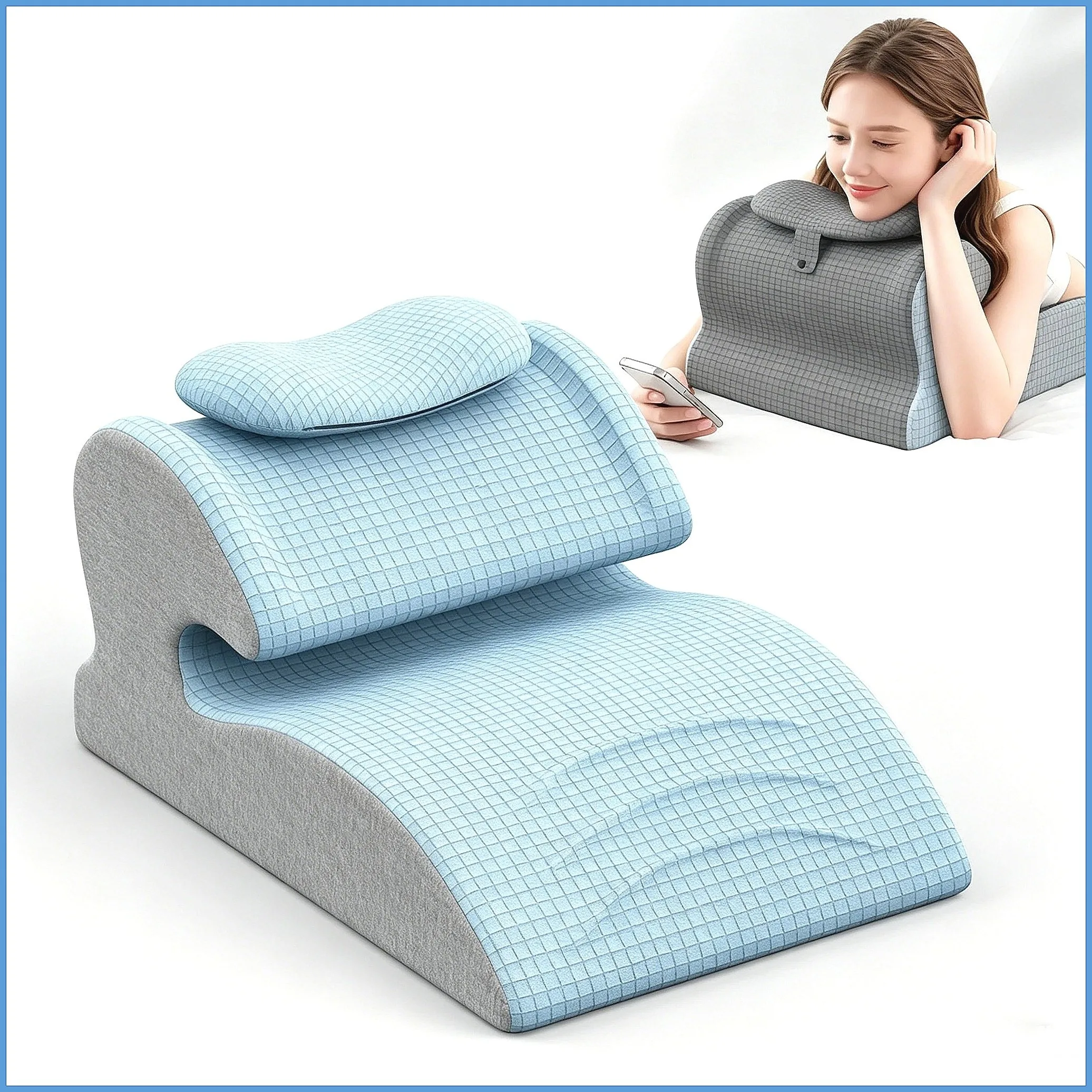 Ergonomic Cervical Traction Pillow for Posture Support, Lumbar & Neck Relief for Sleep Office Reading, Memory Foam
Ergonomic Cervical Traction Pillow for Posture Support, Lumbar & Neck Relief for Sleep Office Reading, Memory Foam
