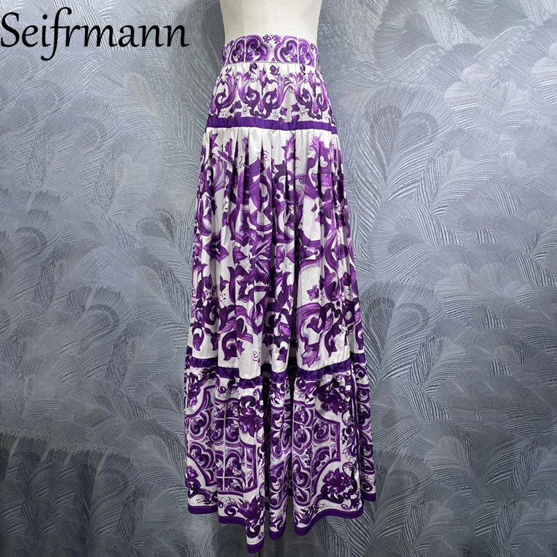 Seifrmann 2026 Summer Women's clothing New Fashionable Cotton Printed Waist cinching Long Half Skirt
Seifrmann 2026 Summer Women's clothing New Fashionable Cotton Printed Waist cinching Long Half Skirt