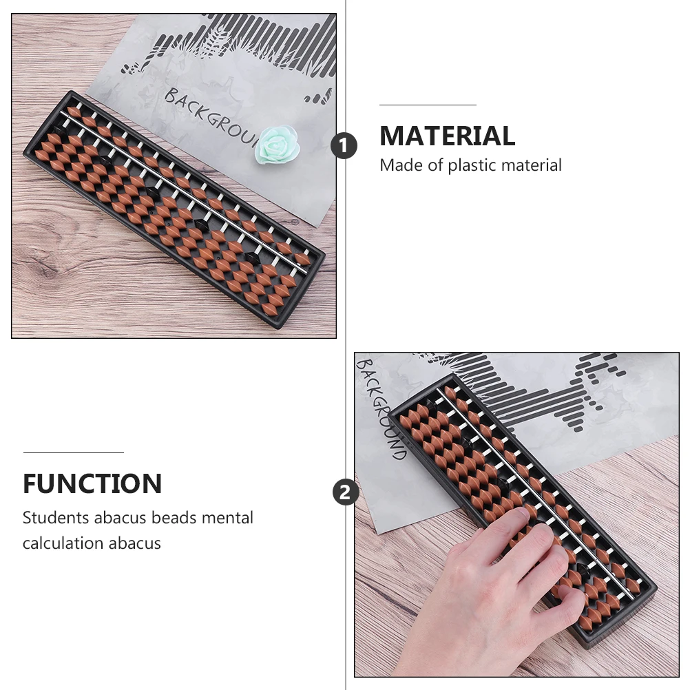 2 Pcs Plastic Abacus Mental Arithmetic Educational Small Counting Multi function Portable Student Toy for Kids 15 Rods
2 Pcs Plastic Abacus Mental Arithmetic Educational Small Counting Multi function Portable Student Toy for Kids 15 Rods