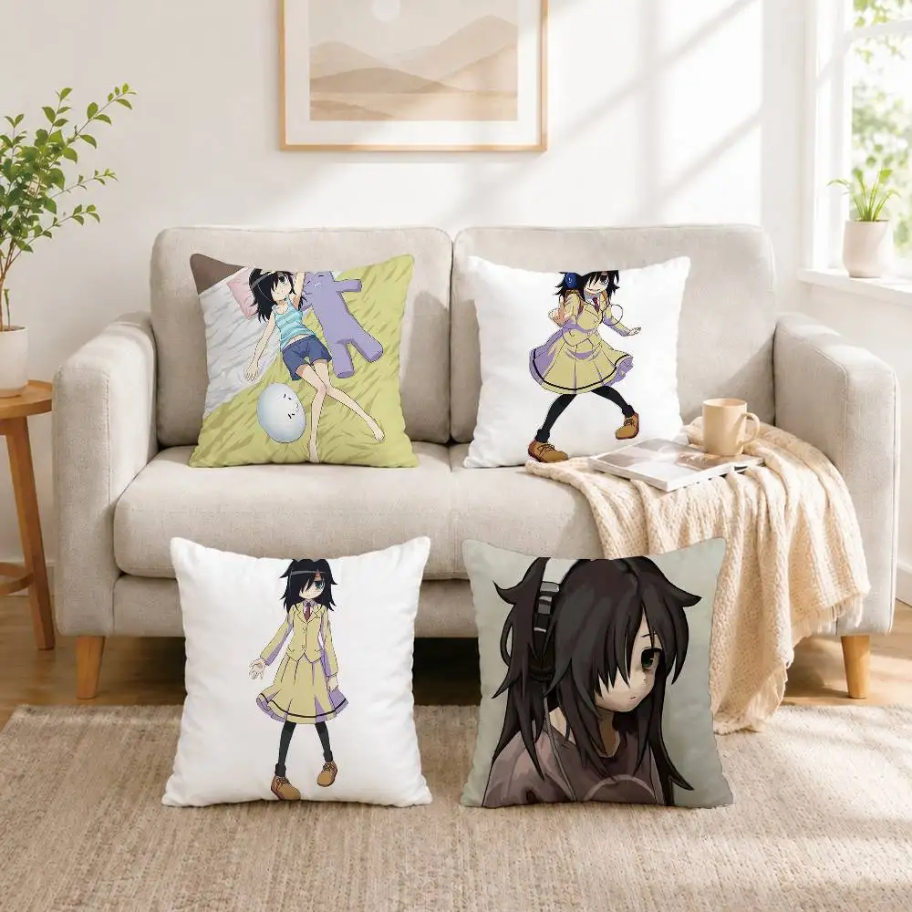 W-Watamote Tomoko Kuroki Square Double-Sided printed Pillow Case Bedroom Bedside Pillow Sofa Cushion Cover Gift
W-Watamote Tomoko Kuroki Square Double-Sided printed Pillow Case Bedroom Bedside Pillow Sofa Cushion Cover Gift