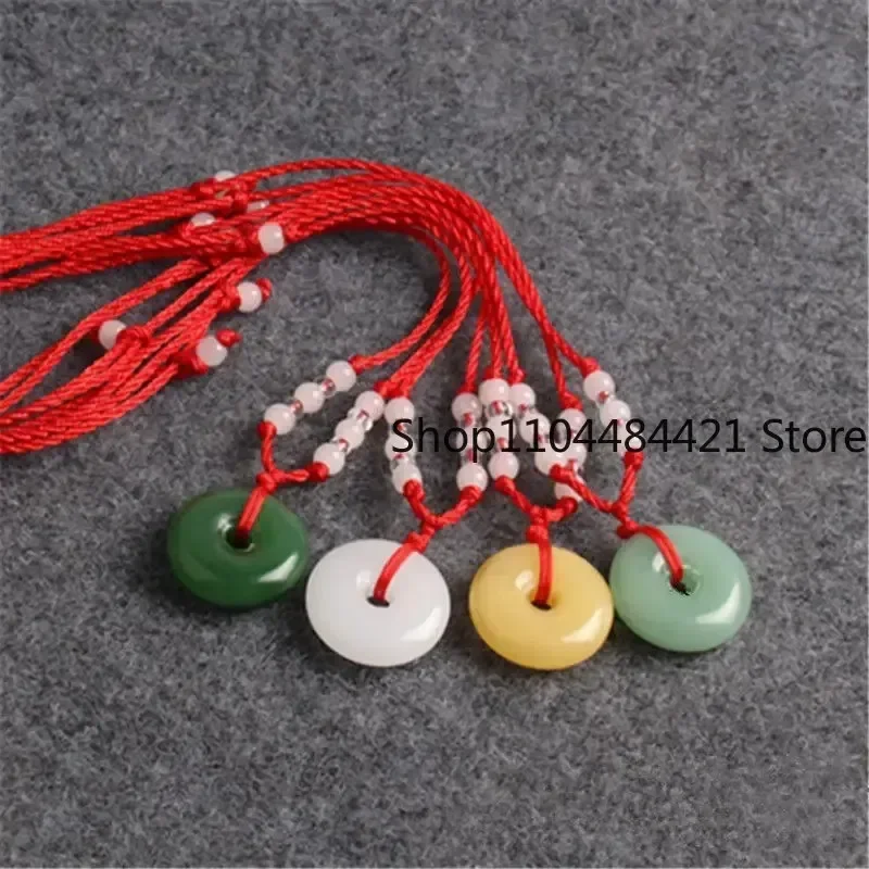 Natural Multicolor Jade Doughnut Pendant Agate Necklace Fashion Accessories Charm Jewellery Carved Amulet Gifts for Women Men
Natural Multicolor Jade Doughnut Pendant Agate Necklace Fashion Accessories Charm Jewellery Carved Amulet Gifts for Women Men