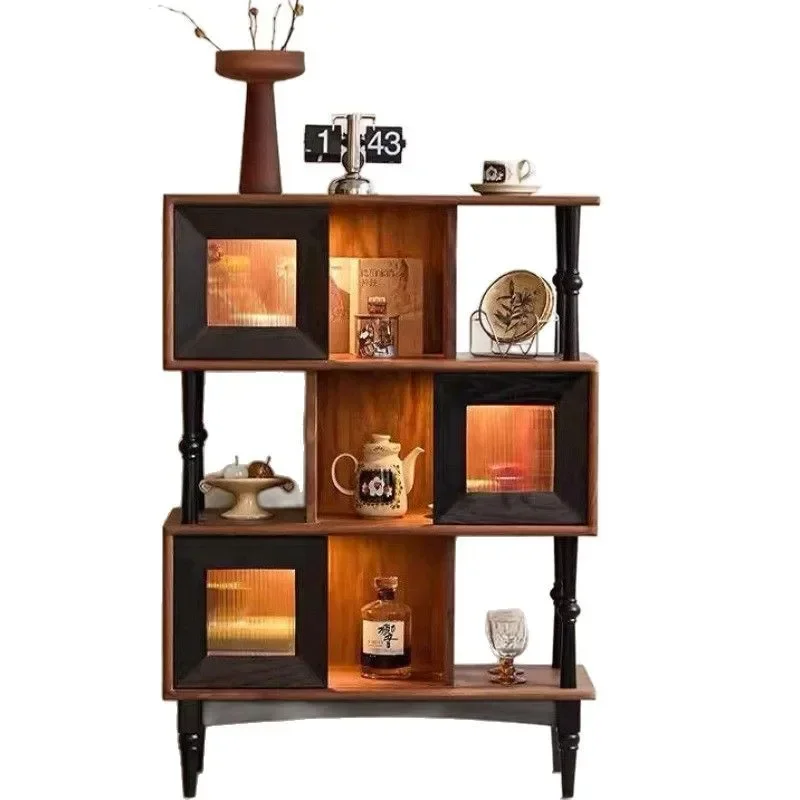 Retro solid wood bookcase, antique creative study integrated against the wall, American display cabinet, side cabinet
Retro solid wood bookcase, antique creative study integrated against the wall, American display cabinet, side cabinet