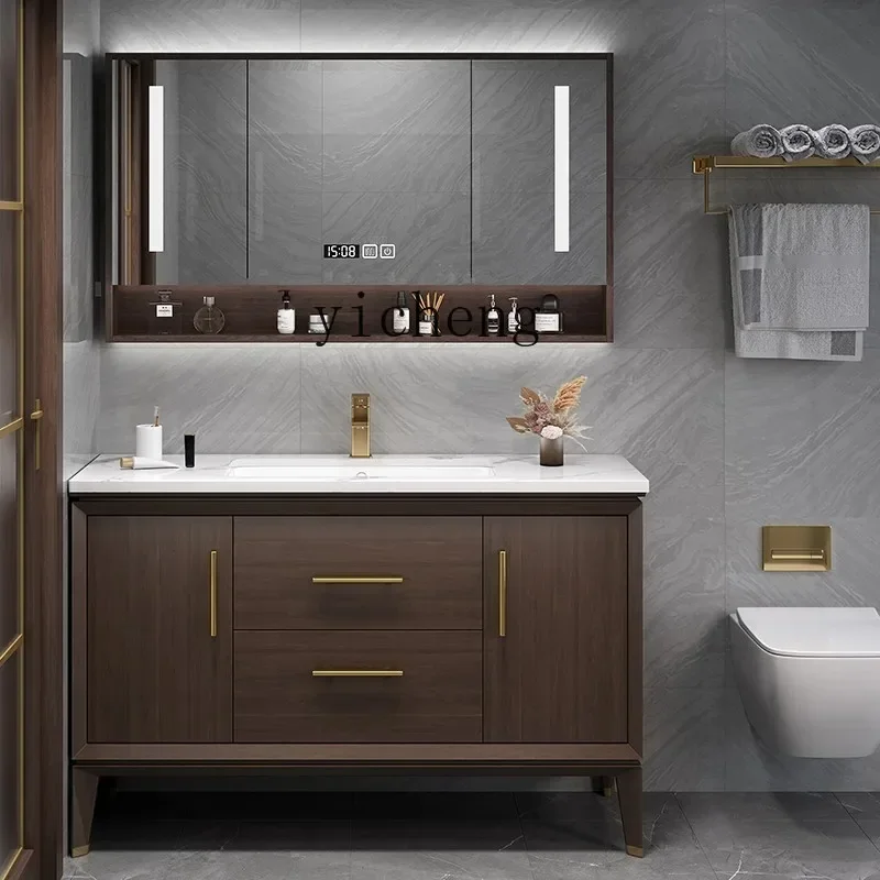 X-13 bathroom cabinet combination floor-to-ceiling face wash basin solid wood rock slab double basin bathroom washstand
X-13 bathroom cabinet combination floor-to-ceiling face wash basin solid wood rock slab double basin bathroom washstand