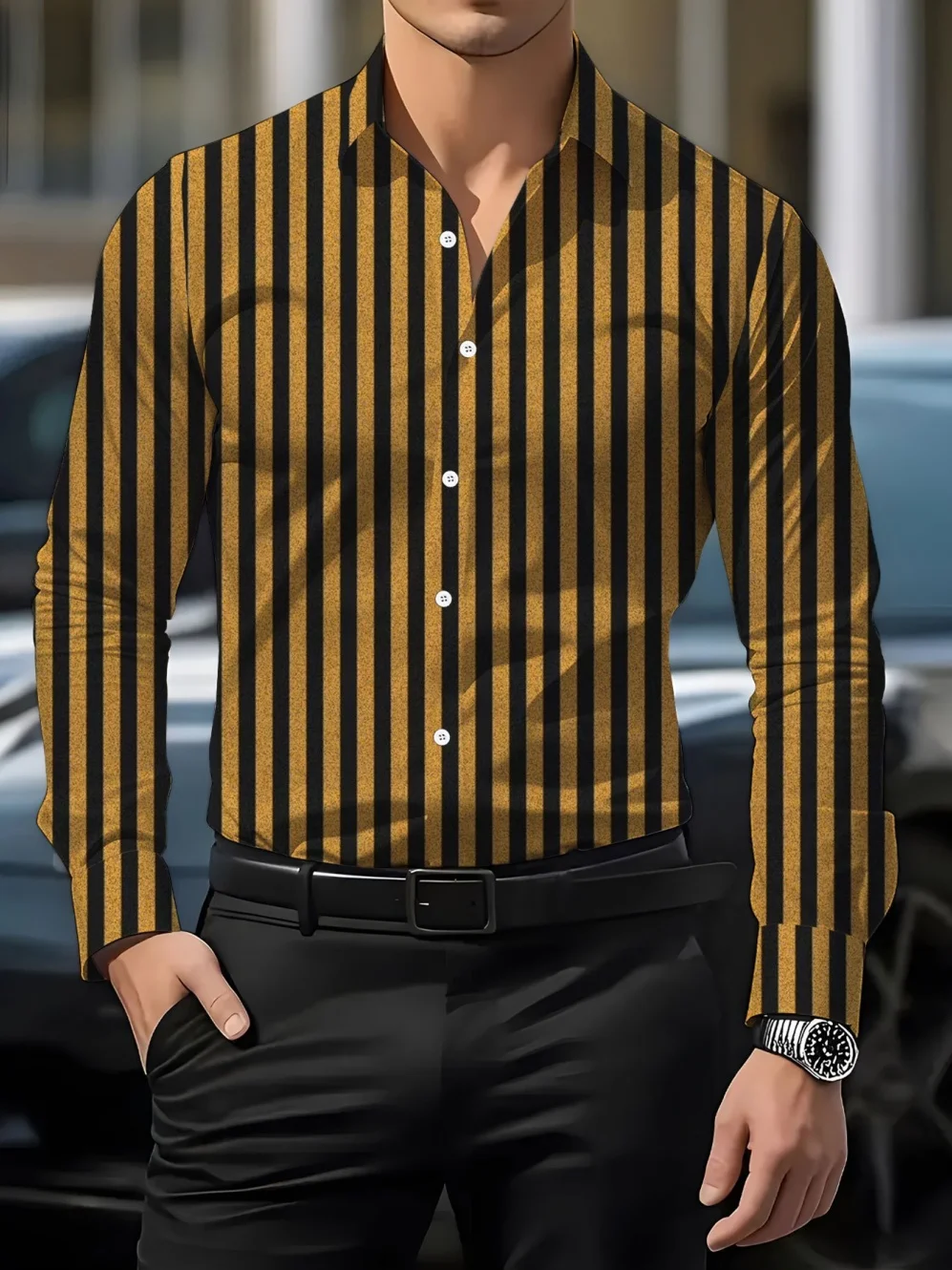 Man Shirts Elegant Formal Business Minimally Striped Print Design Casual Fashion Multifunctional Suit Substitute Shirts for Men
Man Shirts Elegant Formal Business Minimally Striped Print Design Casual Fashion Multifunctional Suit Substitute Shirts for Men