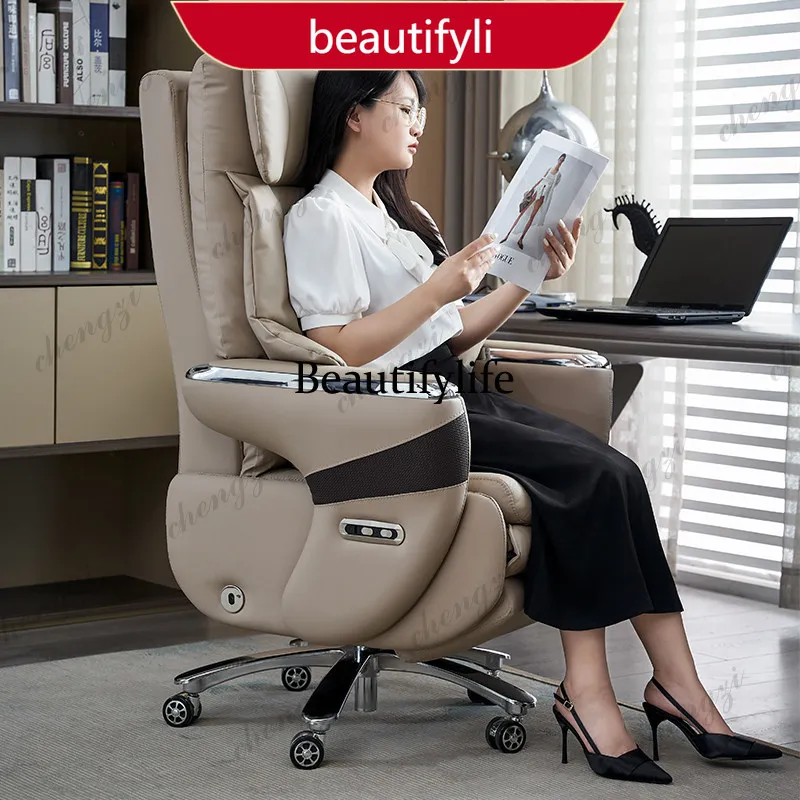 45 Smart Electric Genuine Leather Executive Office Chair - Massage Ventilation CEO Chair for Daytime Rest and Work Furniture
45 Smart Electric Genuine Leather Executive Office Chair - Massage Ventilation CEO Chair for Daytime Rest and Work Furniture