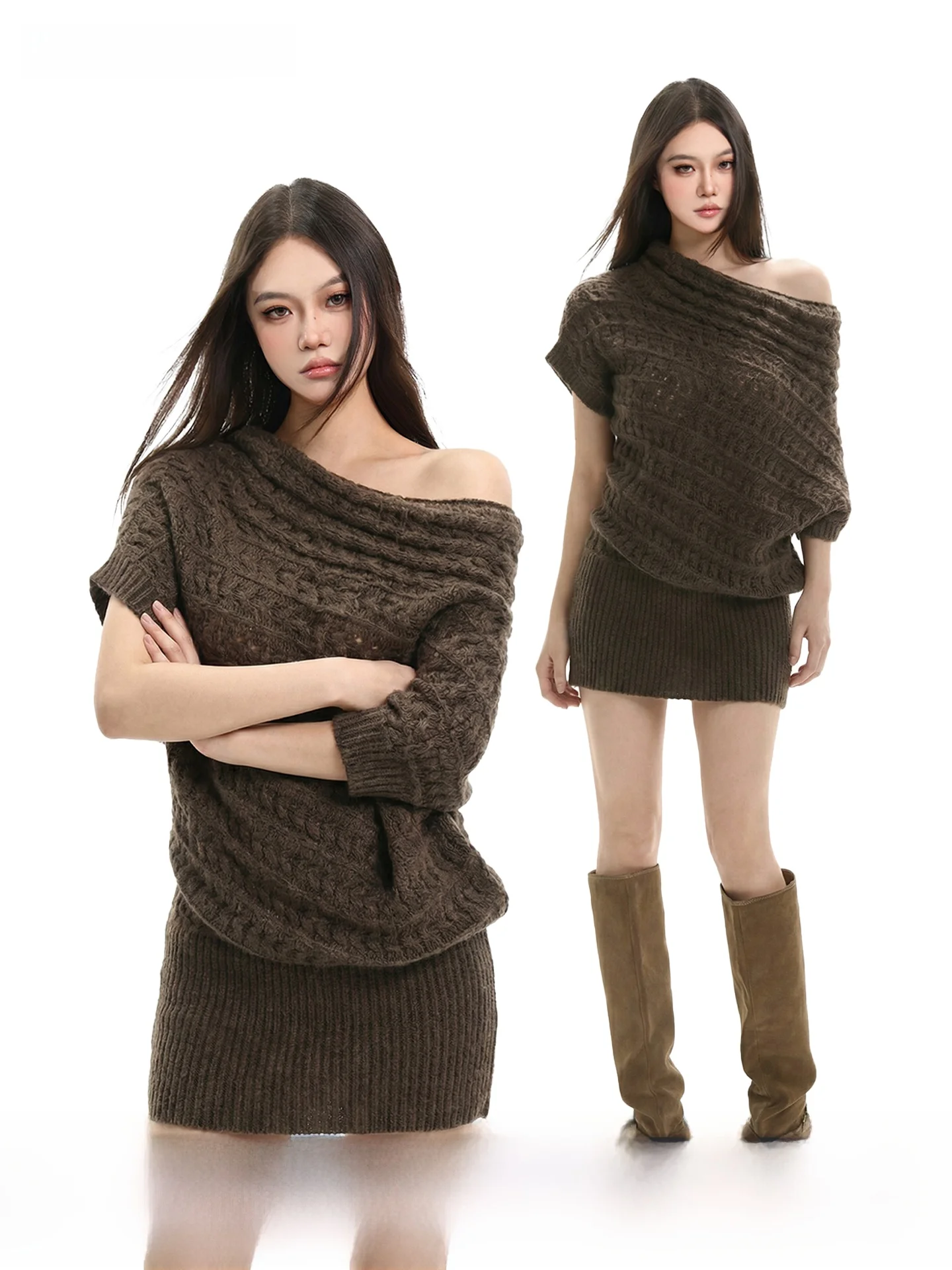 CCUP SPACE Low Waist Asymmetrical oulder Open Knitted Dr Women Spring Season oulder Exposure Knitted Dr Ele S...
CCUP SPACE Low Waist Asymmetrical oulder Open Knitted Dr Women Spring Season oulder Exposure Knitted Dr Ele S...