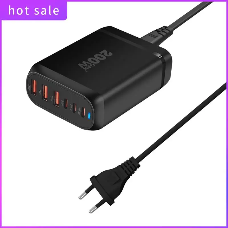 ELEC-200W Gan Desktop Charger 6-Port USB Type C PD Charger Fast Charge 3.0 Fast Charger Mobile USB Charger
ELEC-200W Gan Desktop Charger 6-Port USB Type C PD Charger Fast Charge 3.0 Fast Charger Mobile USB Charger