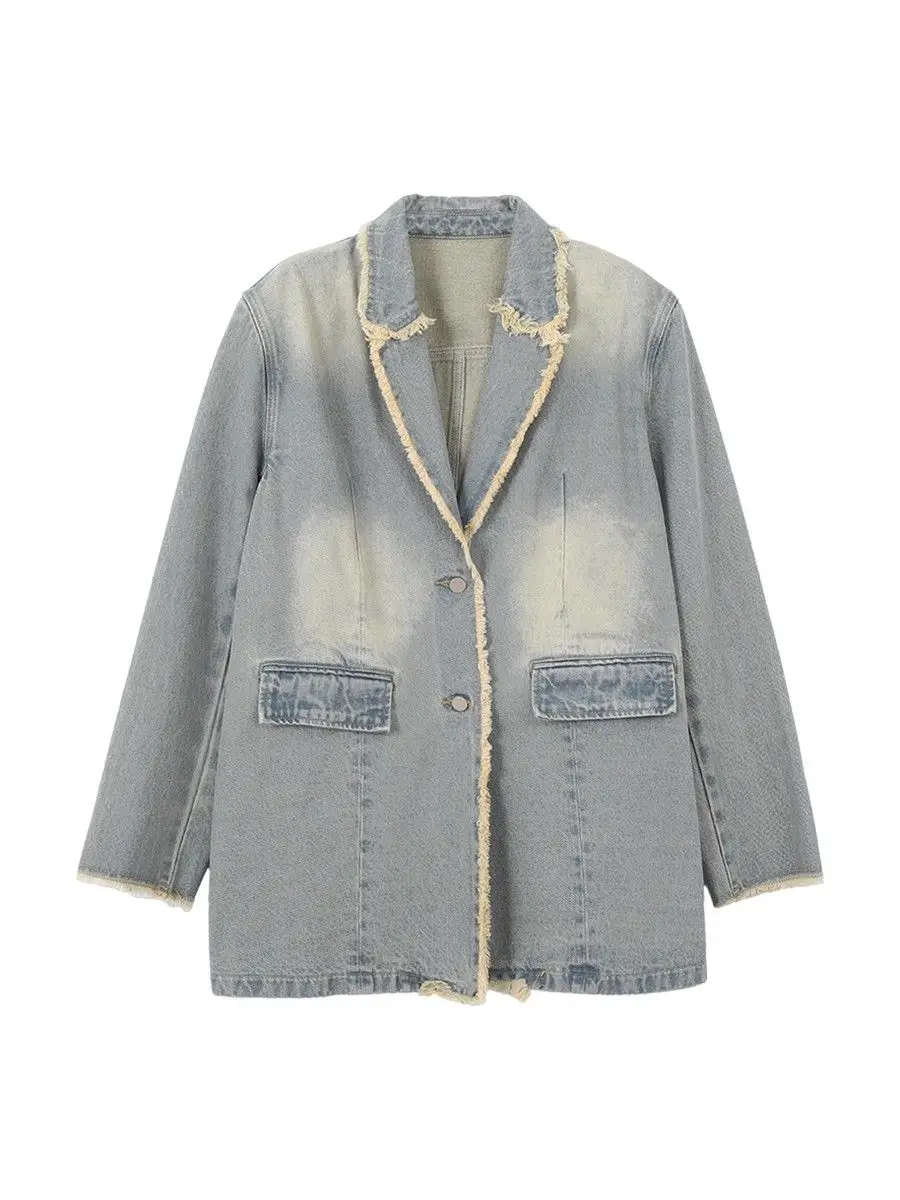 Spring and Autumn New Women's Denim Coat Loose Vintage Casual Suit Collar Commuter Jacket
Spring and Autumn New Women's Denim Coat Loose Vintage Casual Suit Collar Commuter Jacket