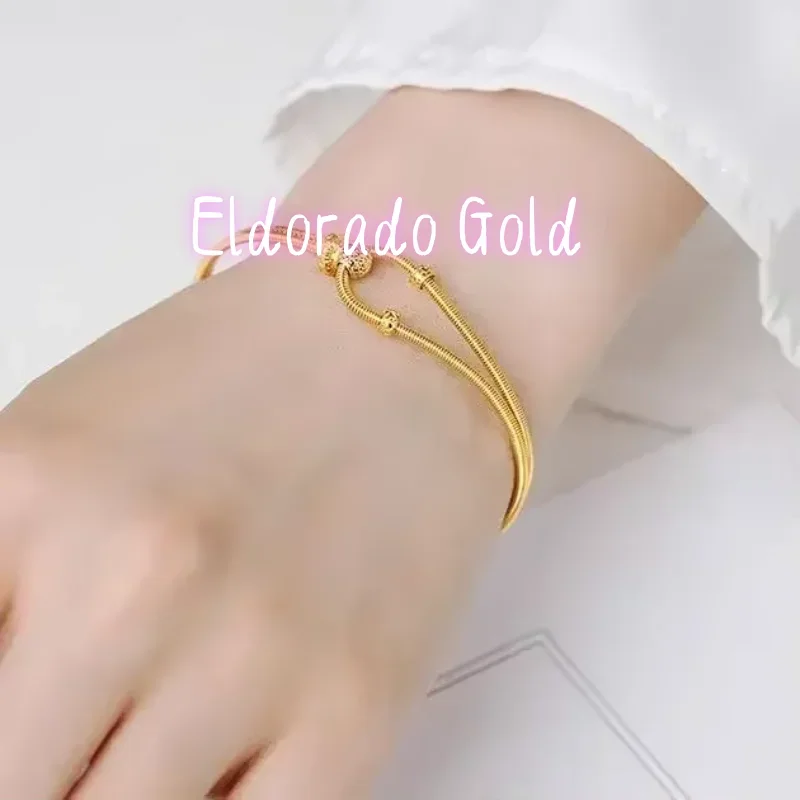 Eldorado Gold 9999 24K real gold spring horseshoe buckle bracelet C-ring interlocking bracelet with adjustable AB chain bracele
Eldorado Gold 9999 24K real gold spring horseshoe buckle bracelet C-ring interlocking bracelet with adjustable AB chain bracele