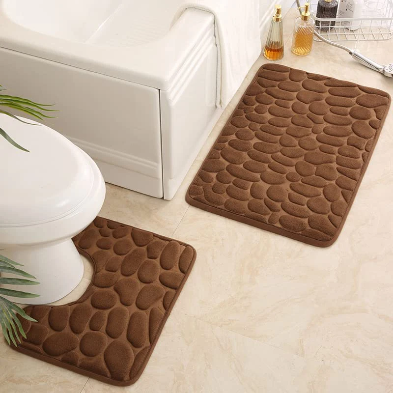 New Bathroom Anti Slip Mat 2 Pieces Of Pebble Embossed Door Carpet Door Mat Simple Washable Bathroom Water Absorbing Foot Mat
New Bathroom Anti Slip Mat 2 Pieces Of Pebble Embossed Door Carpet Door Mat Simple Washable Bathroom Water Absorbing Foot Mat