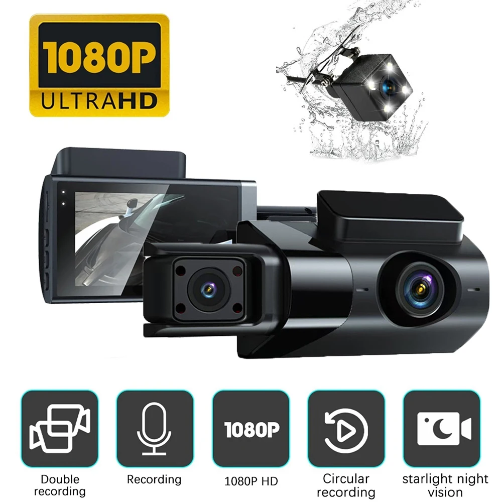 1080P HD Car DashCam, Front inside Dual Camera, Wide Angle Dash Cam with Loop Recording, G-Sensor, Night Vision
1080P HD Car DashCam, Front inside Dual Camera, Wide Angle Dash Cam with Loop Recording, G-Sensor, Night Vision