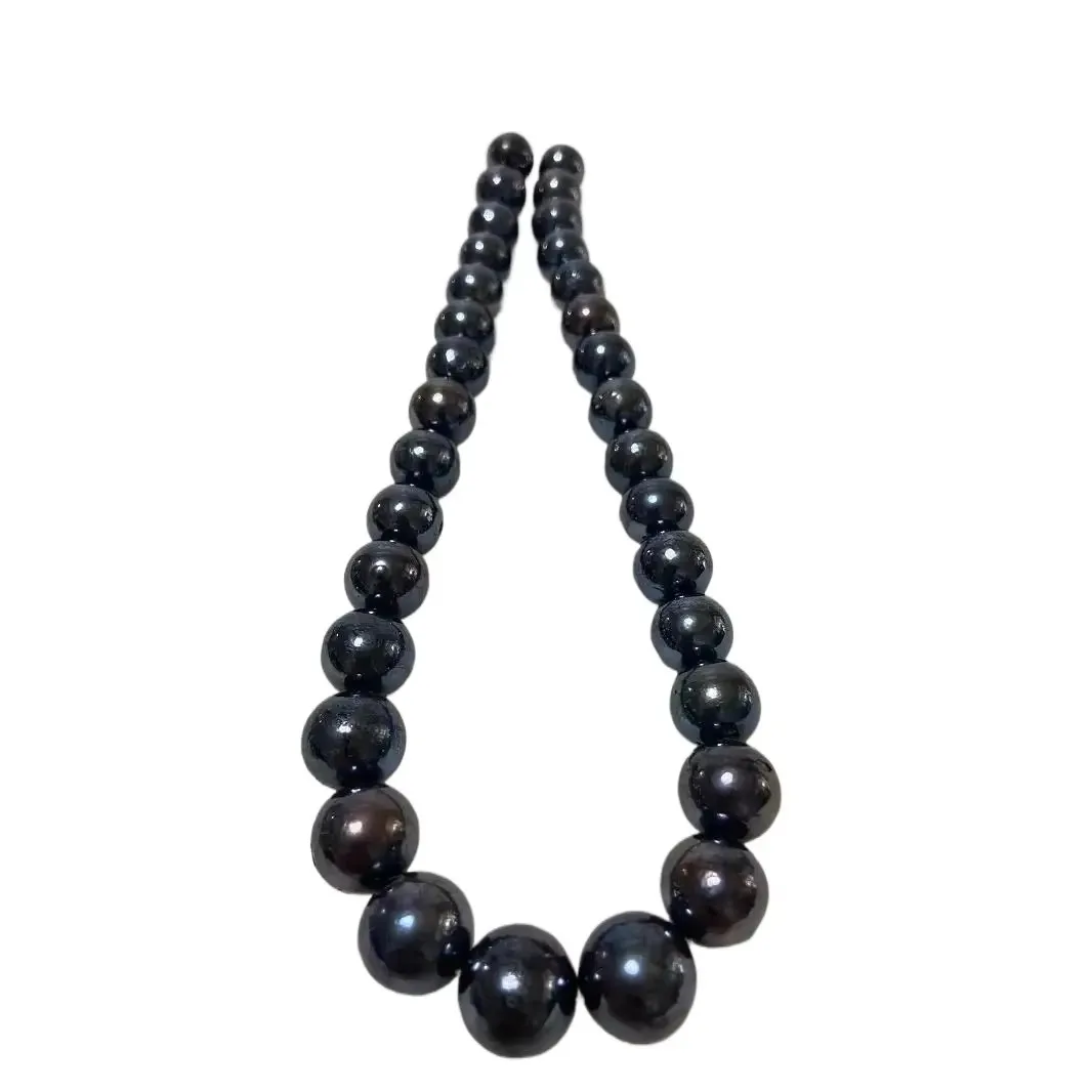 Ювелирные изделия из натурального черного круглого жемчуга 17 дюймов 12-14 мм
Ювелирные изделия из натурального черного круглого жемчуга 17 дюймов 12-14 мм