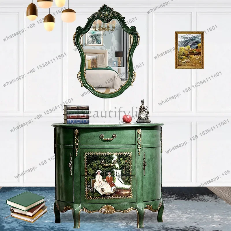 LJYAmerican semicircular enigma mirror hand-painted side cabinet living room sofa emerald bedroom dresser storage cabinet
LJYAmerican semicircular enigma mirror hand-painted side cabinet living room sofa emerald bedroom dresser storage cabinet