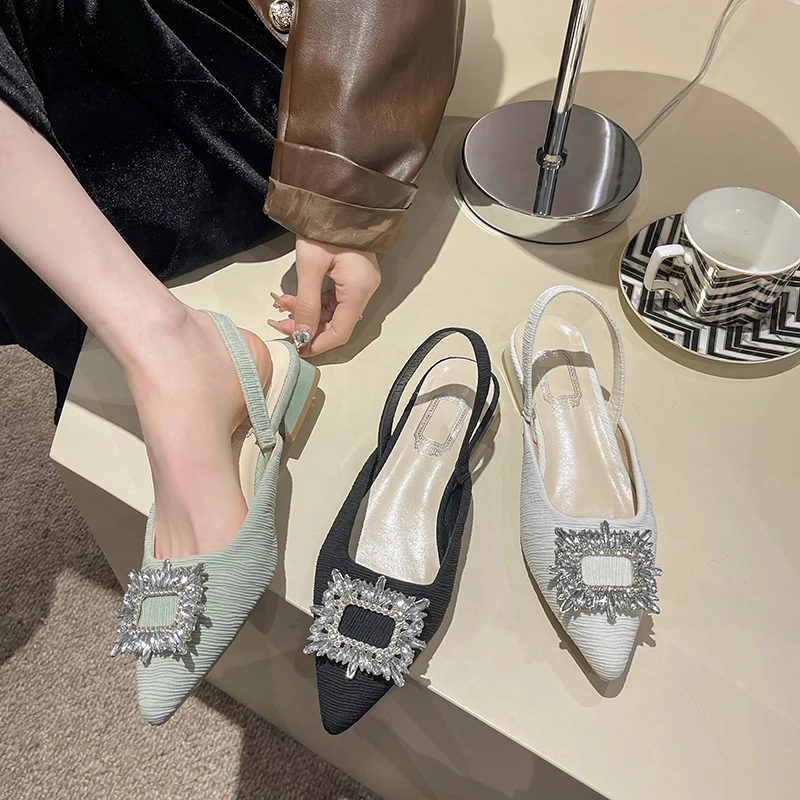 New Style Fashion Beige Heeled Sandals Clear Shoes Women's Black Rhinestone Medium Pointed Closed Spring Gladiator Block Girls
New Style Fashion Beige Heeled Sandals Clear Shoes Women's Black Rhinestone Medium Pointed Closed Spring Gladiator Block Girls