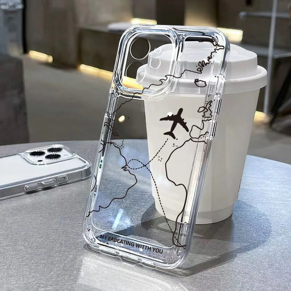 Travel-Inspired Airplane Route Design Clear Phone Case For iPhone 11 13 15 12 14 16 Pro Max 7 8 Plus 16e XR SE Soft Back Cover
Travel-Inspired Airplane Route Design Clear Phone Case For iPhone 11 13 15 12 14 16 Pro Max 7 8 Plus 16e XR SE Soft Back Cover