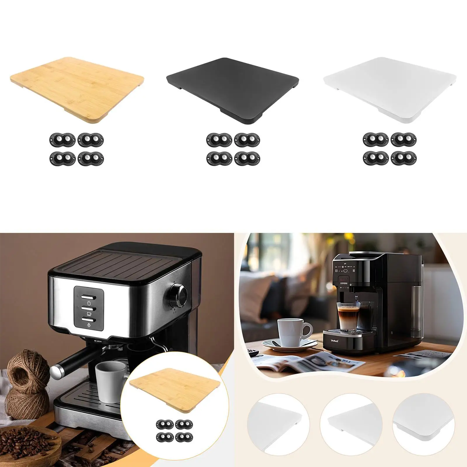 Coffee Machine Sliding Base Wooden Appliance Tray Multi Function Rotary Tray for Sliding Kitchen Refrigerator Shelf
Coffee Machine Sliding Base Wooden Appliance Tray Multi Function Rotary Tray for Sliding Kitchen Refrigerator Shelf
