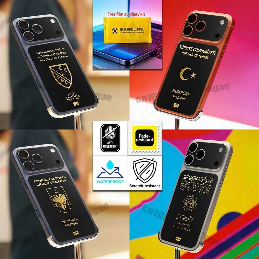 For Albania Italy Turkey Sandzak Lebanon Morocco Passport iPhone 17 pro Max Phone Back Film Decal Skin Wrap Sticker
For Albania Italy Turkey Sandzak Lebanon Morocco Passport iPhone 17 pro Max Phone Back Film Decal Skin Wrap Sticker