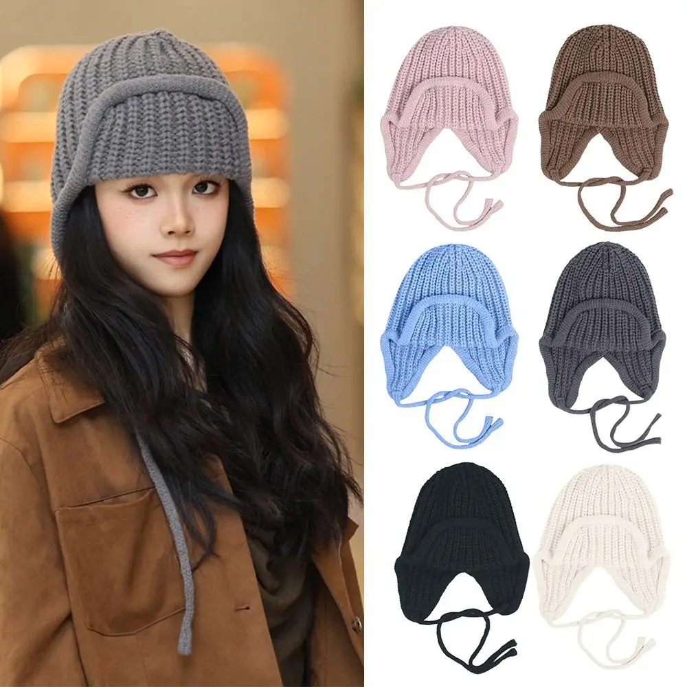 Casual Solid Color Knitted Flying Cap Thickened Keep Warm Beanies Cap Windproof Winter Drawstring Hat Outdoor Cycling
Casual Solid Color Knitted Flying Cap Thickened Keep Warm Beanies Cap Windproof Winter Drawstring Hat Outdoor Cycling
