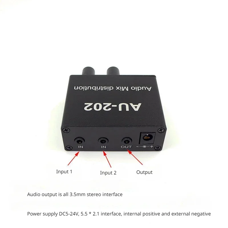 2 Input 2 Output Stereo Audio Mixer Distributor Separator Spliter DC 5-24V 3.5mm Sound Mixer for Power Amplifier Volume Control
2 Input 2 Output Stereo Audio Mixer Distributor Separator Spliter DC 5-24V 3.5mm Sound Mixer for Power Amplifier Volume Control