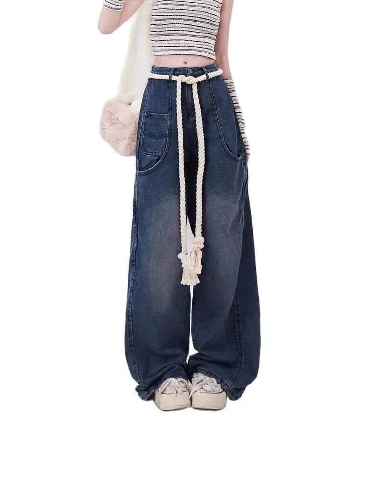 Harajuku Streetwear Retro Fashion Design 90S Women High Waist Jeans Loose Wide Leg Straight Loose Denim Trousers Y2K Baggy Pants
Harajuku Streetwear Retro Fashion Design 90S Women High Waist Jeans Loose Wide Leg Straight Loose Denim Trousers Y2K Baggy Pants
