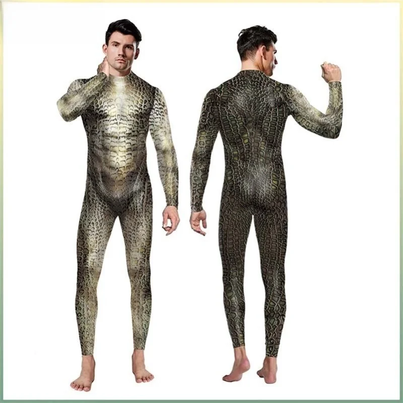 Lizard Skin Texture Onesie Elastic Performance Costume Monster Prop Suit for Adults Halloween Cold Blooded Animal Outfit
Lizard Skin Texture Onesie Elastic Performance Costume Monster Prop Suit for Adults Halloween Cold Blooded Animal Outfit