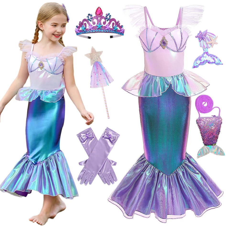 Mermaid Cosplay Princess Dress Children Ariel Color Change Clothes Girls Birthday Halloween Festival Theme Party Fantasy Gown
Mermaid Cosplay Princess Dress Children Ariel Color Change Clothes Girls Birthday Halloween Festival Theme Party Fantasy Gown