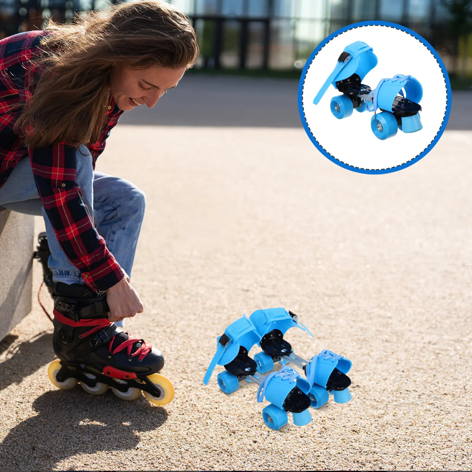 Пара регулируемых двухрядных роликовых коньков для детей: удобные, простые, для начинающих, для улицы
Пара регулируемых двухрядных роликовых коньков для детей: удобные, простые, для начинающих, для улицы