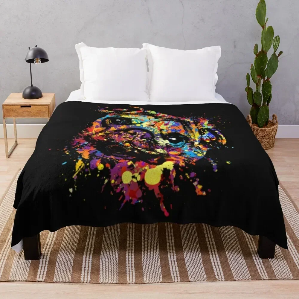 Colorful Paint Pug dog Throw Blanket Multi Use Warm Blanket for Living Room Bedroom
Colorful Paint Pug dog Throw Blanket Multi Use Warm Blanket for Living Room Bedroom