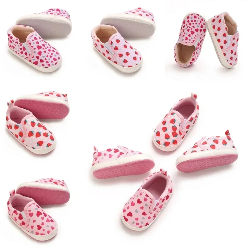 Pink Heart Strawberry Print Baby Shoes 0-18M Infant Pre Walker Shoes Canvas Soft Cotton Sole Casual Crib Footwear
Pink Heart Strawberry Print Baby Shoes 0-18M Infant Pre Walker Shoes Canvas Soft Cotton Sole Casual Crib Footwear