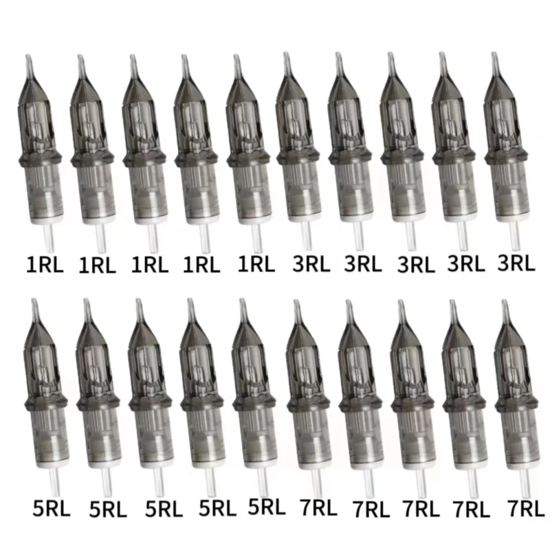 Mix 20 professional tattoo needles, 1 RL/3 RL/5 RL/7 RL each, 5 RL series with film, 4 different sizes, new generation
Mix 20 professional tattoo needles, 1 RL/3 RL/5 RL/7 RL each, 5 RL series with film, 4 different sizes, new generation