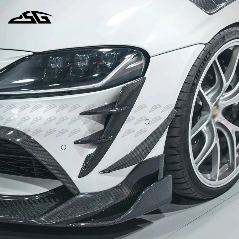 For Toyota Supra GR A90 A91 MK5 Carbon Fiber Front Bumper Canards Side Fins Splitter Spoiler Air Intake Vent Cover Body Kit
For Toyota Supra GR A90 A91 MK5 Carbon Fiber Front Bumper Canards Side Fins Splitter Spoiler Air Intake Vent Cover Body Kit