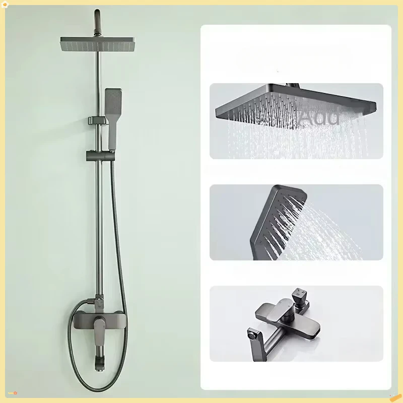 Three Ways Water Outlet knobbed Shower Full Set for Bathroom Wall Mounted Rotatable Faucet Rainlfall Hot Cold Shower System
Three Ways Water Outlet knobbed Shower Full Set for Bathroom Wall Mounted Rotatable Faucet Rainlfall Hot Cold Shower System