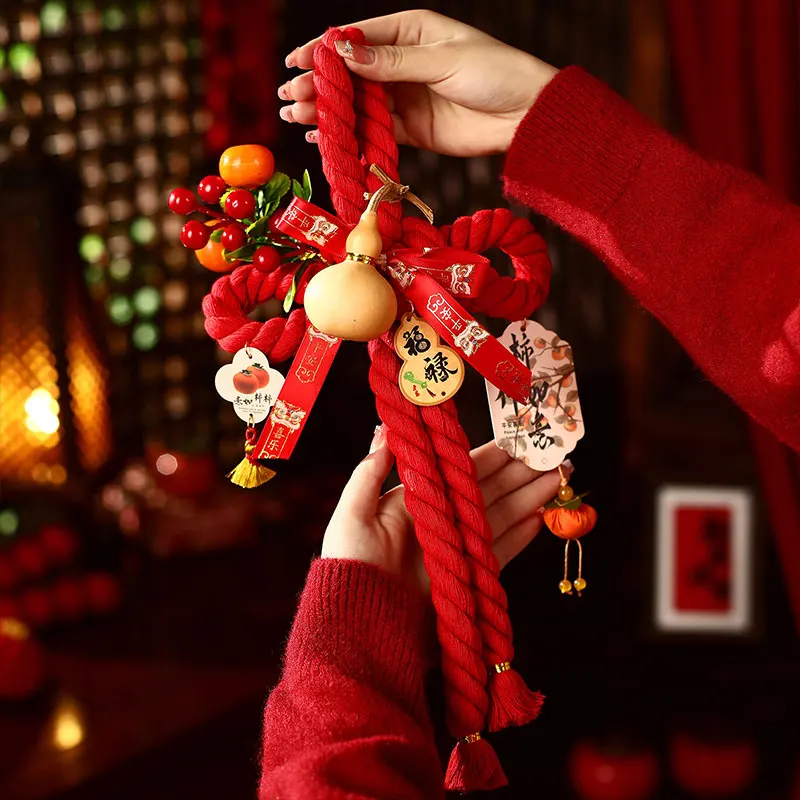 2026 Spring Festival Chinese Knot Wreath Hanging Pendant Wedding New Year Home Decoration Gift Door Handle Red Lucky Ornaments
2026 Spring Festival Chinese Knot Wreath Hanging Pendant Wedding New Year Home Decoration Gift Door Handle Red Lucky Ornaments