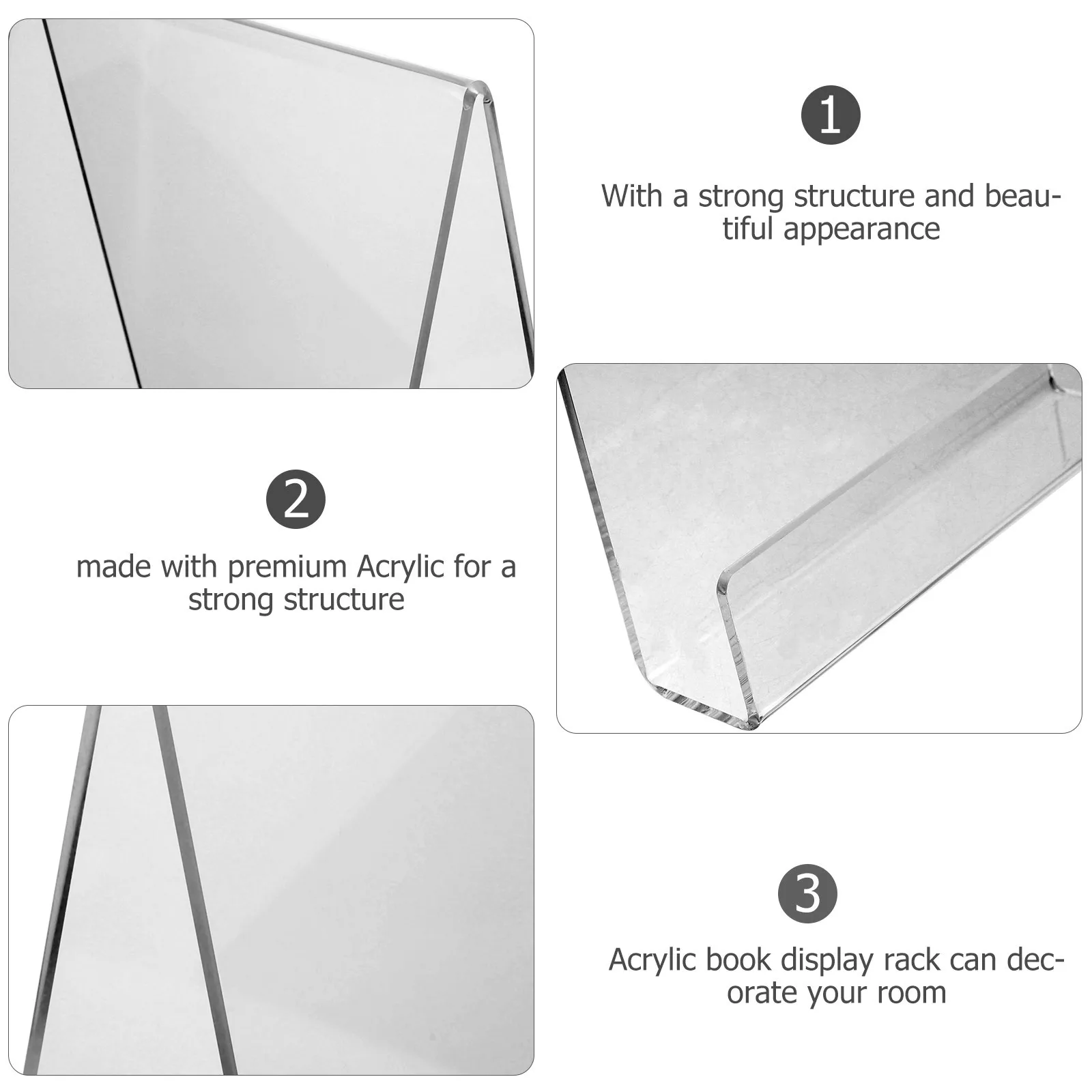 Clear Desktop Acrylic Book Rack Multi-Function Phone Holder Tablet Stand Magazine Display Rack Transparent File Organizer 
Clear Desktop Acrylic Book Rack Multi-Function Phone Holder Tablet Stand Magazine Display Rack Transparent File Organizer