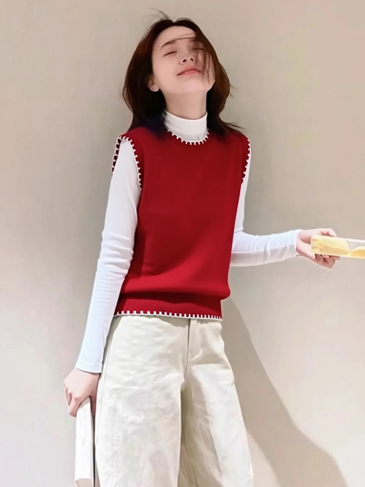 Faionable Красный Вязаный Жилет Повседневный Зимний Новый Год Простой Sle Корейская Версия Универсальная База irt Long Sve Commute Faion
Faionable Красный Вязаный Жилет Повседневный Зимний Новый Год Простой Sle Корейская Версия Универсальная База irt Long Sve Commute Faion