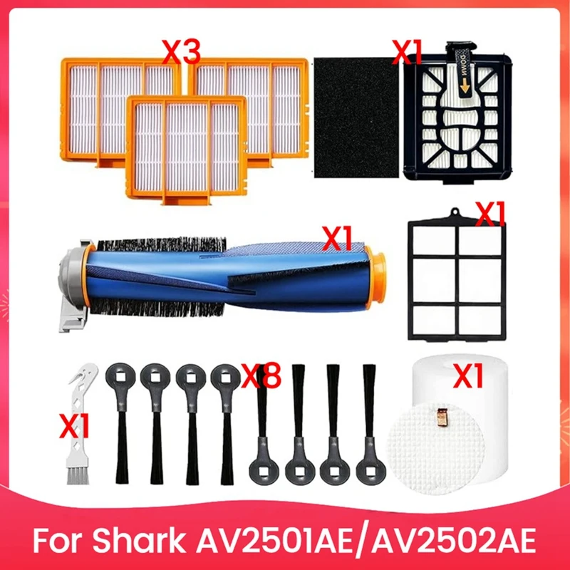 16 шт., роликовая боковая щетка и замена фильтра для Shark AV2501AE AV2502AE, аксессуары для пылесоса, запасные части
16 шт., роликовая боковая щетка и замена фильтра для Shark AV2501AE AV2502AE, аксессуары для пылесоса, запасные части