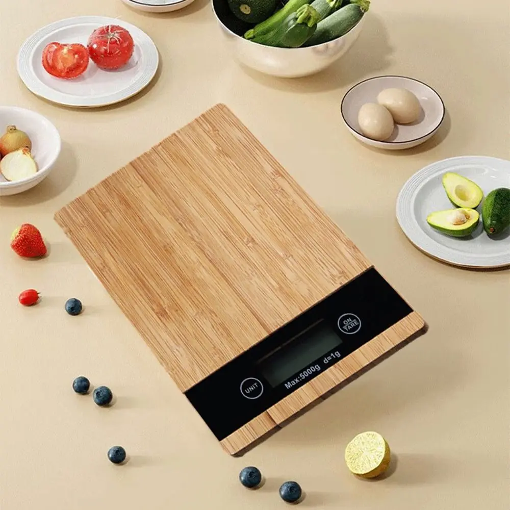 LCD Display Bamboo Kitchen Scale Tare Function High Accuracy Digital Food Scales Waterproof 5kg Weighing
LCD Display Bamboo Kitchen Scale Tare Function High Accuracy Digital Food Scales Waterproof 5kg Weighing