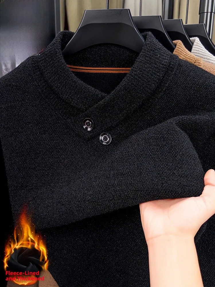Kangaroo Winter Knitted Sweater Men's Fce Lined Thi Mink V-ne Casual Mid-aged Dad Sle Warm Leisure Knitted Sweater
Kangaroo Winter Knitted Sweater Men's Fce Lined Thi Mink V-ne Casual Mid-aged Dad Sle Warm Leisure Knitted Sweater